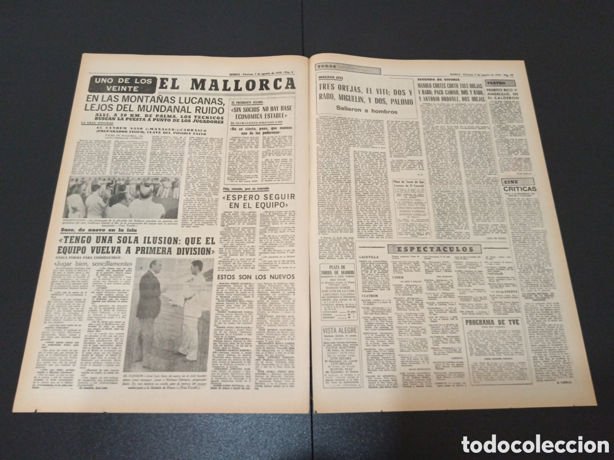 Coleccionismo deportivo: MARCA 07/08/1970 - Foto 3