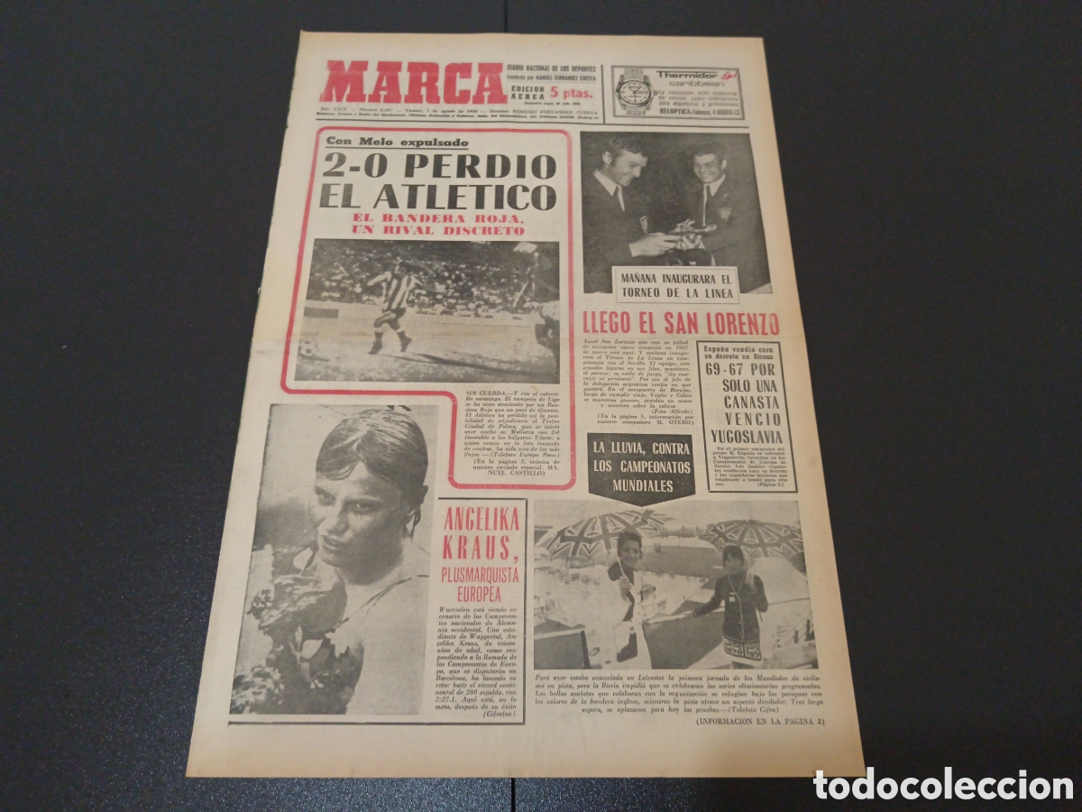 Coleccionismo deportivo: MARCA 07/08/1970 - Foto 1