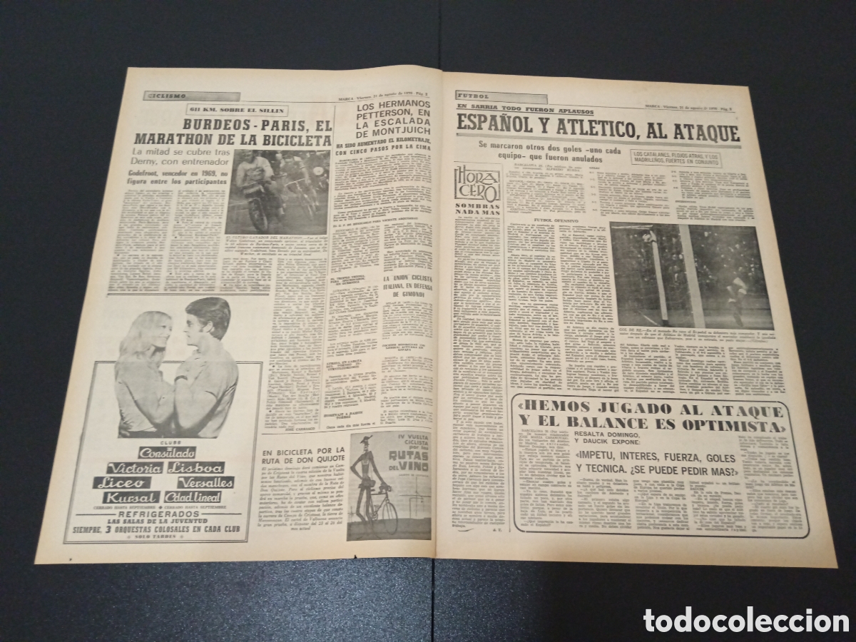 Coleccionismo deportivo: MARCA 21/08/1970 - Foto 2