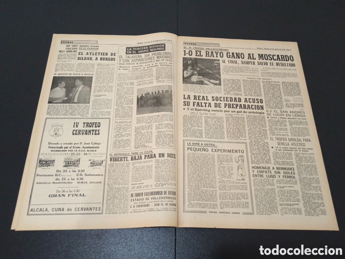 Coleccionismo deportivo: MARCA 21/08/1970 - Foto 3
