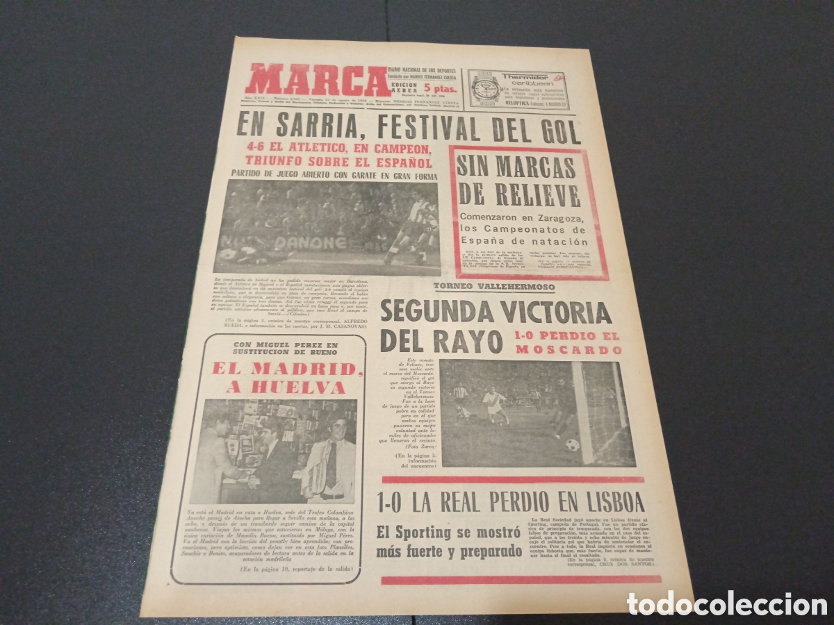 Coleccionismo deportivo: MARCA 21/08/1970 - Foto 1