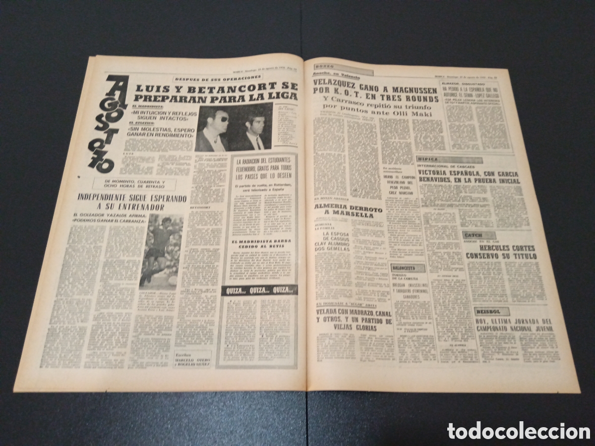 Coleccionismo deportivo: MARCA 23/08/1970 - Foto 5