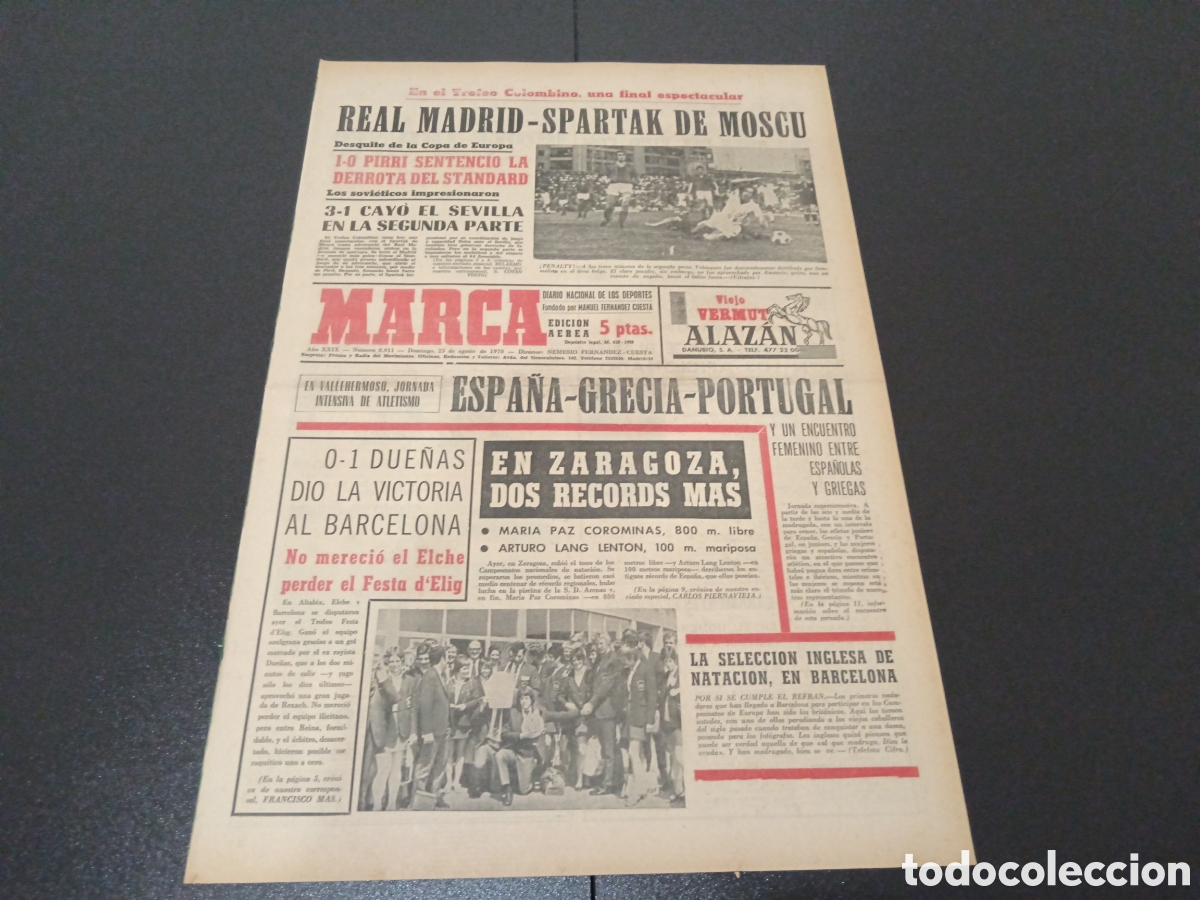 Coleccionismo deportivo: MARCA 23/08/1970 - Foto 1