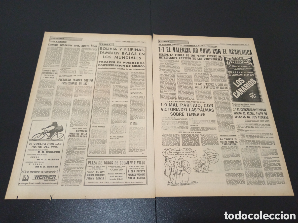 Coleccionismo deportivo: MARCA 28/08/1970 - Foto 2