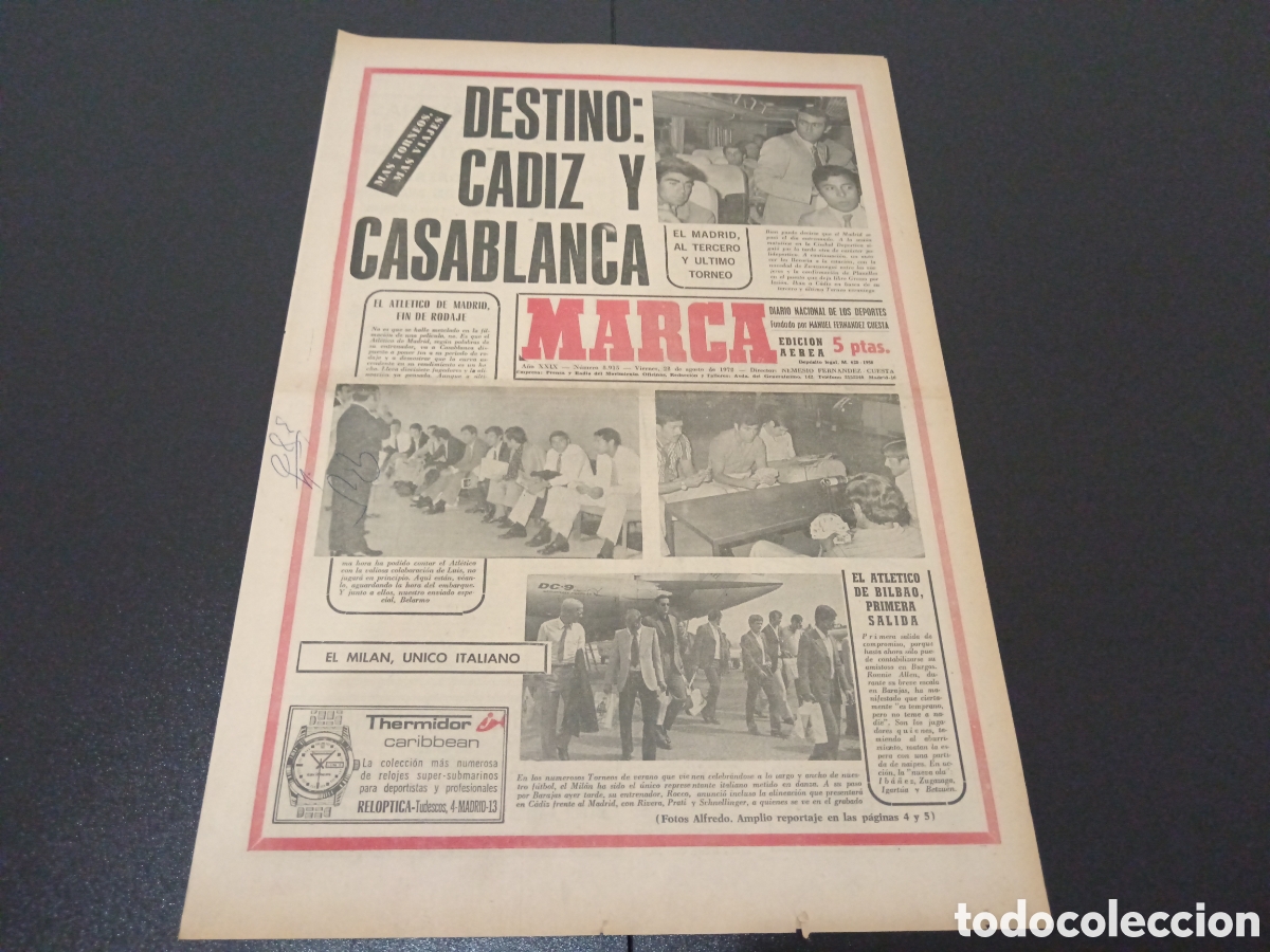 Coleccionismo deportivo: MARCA 28/08/1970 - Foto 1