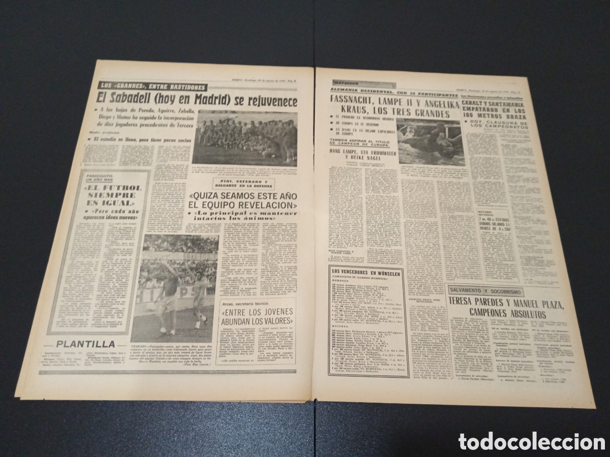 Coleccionismo deportivo: MARCA 30/08/1970 - Foto 5