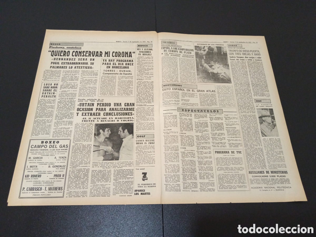 Coleccionismo deportivo: MARCA 03/09/1970 - Foto 5