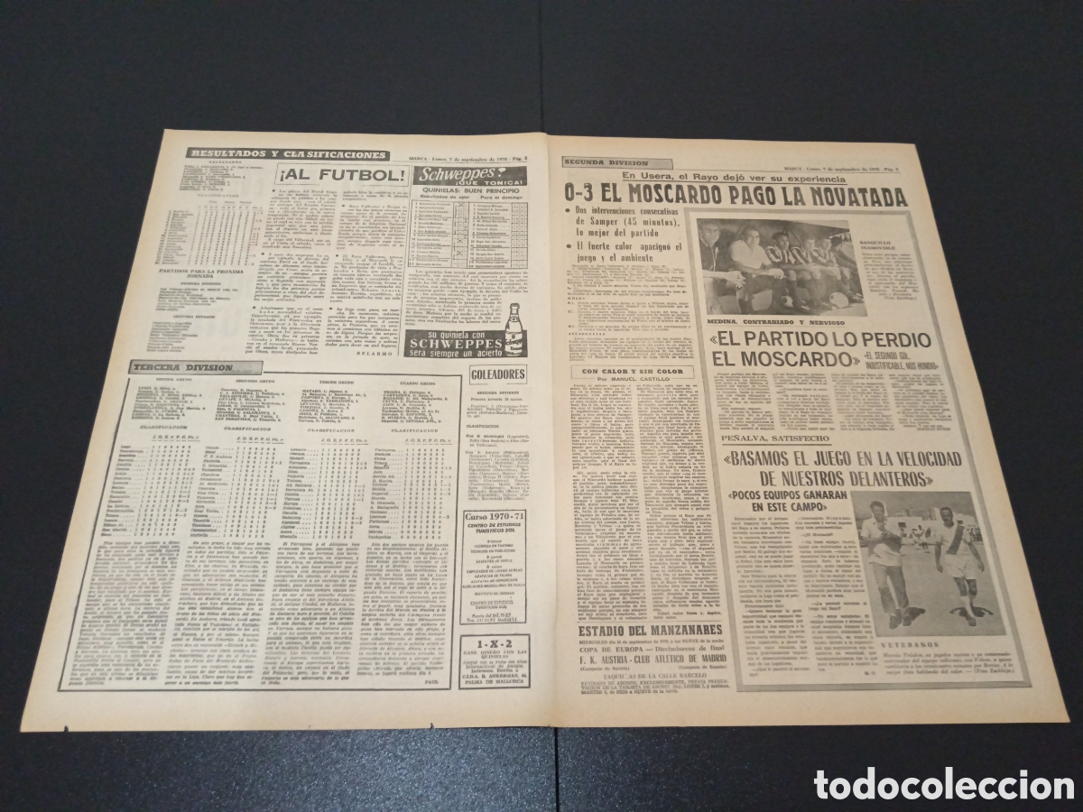 Coleccionismo deportivo: MARCA 07/09/1970 - Foto 2