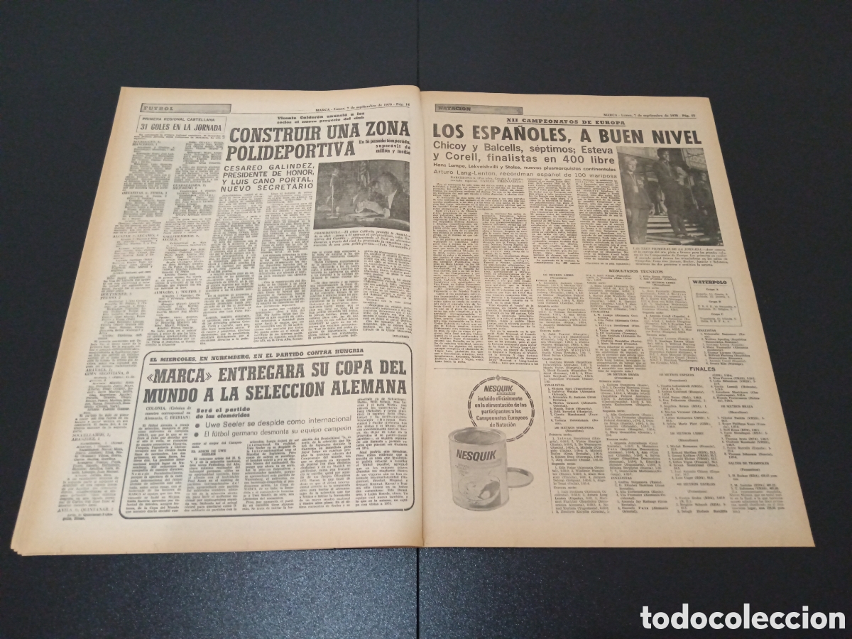 Coleccionismo deportivo: MARCA 07/09/1970 - Foto 8