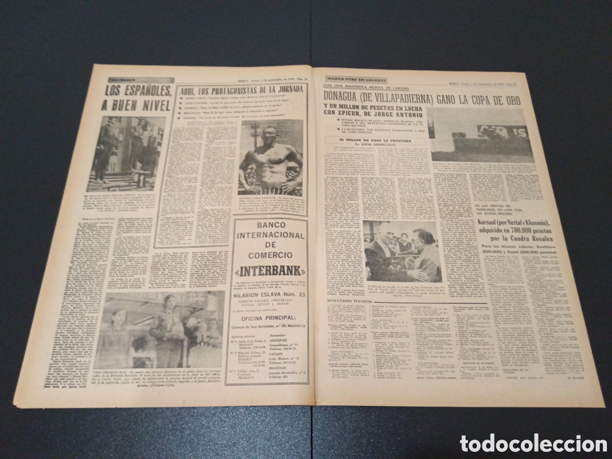 Coleccionismo deportivo: MARCA 07/09/1970 - Foto 9