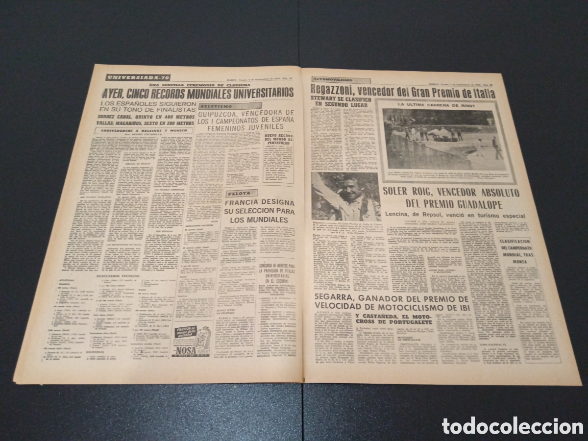Coleccionismo deportivo: MARCA 07/09/1970 - Foto 10