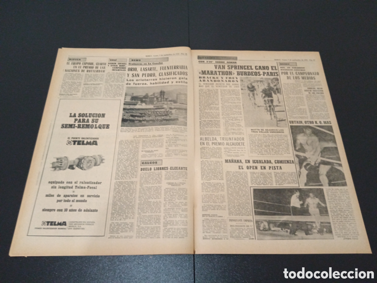 Coleccionismo deportivo: MARCA 07/09/1970 - Foto 11