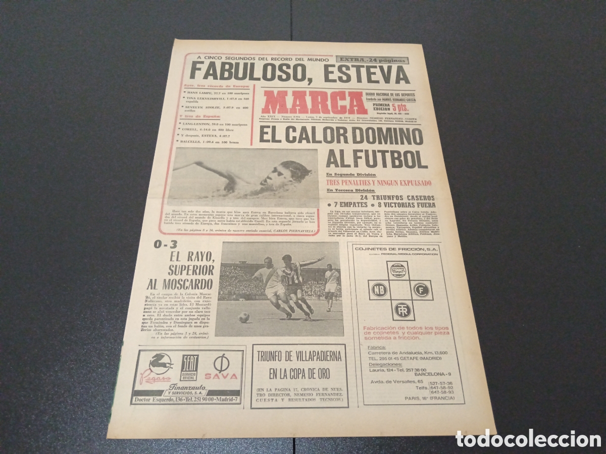 Coleccionismo deportivo: MARCA 07/09/1970 - Foto 1