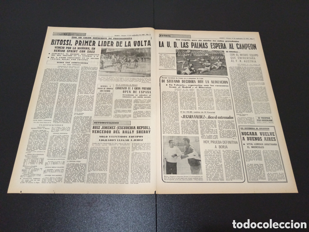 Coleccionismo deportivo: MARCA 11/09/1970 - Foto 2