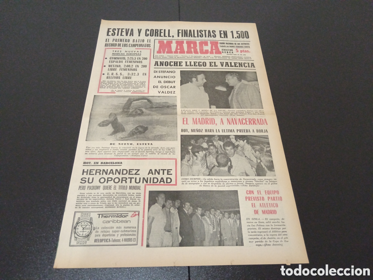 Coleccionismo deportivo: MARCA 11/09/1970 - Foto 1