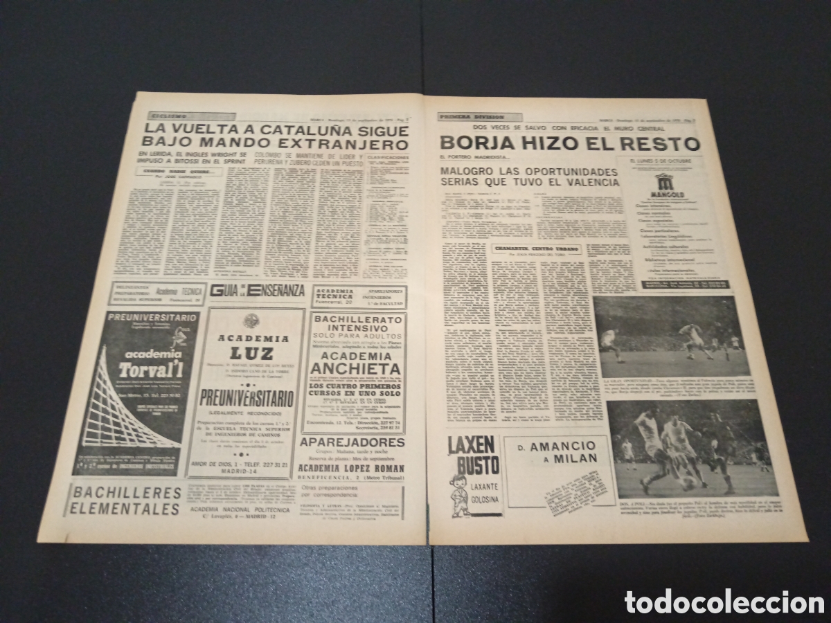 Coleccionismo deportivo: MARCA 13/09/1970 - Foto 2