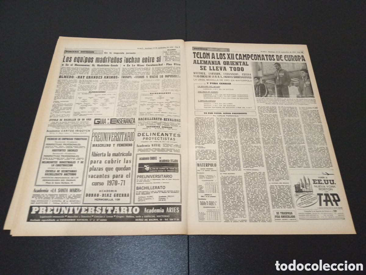 Coleccionismo deportivo: MARCA 13/09/1970 - Foto 5