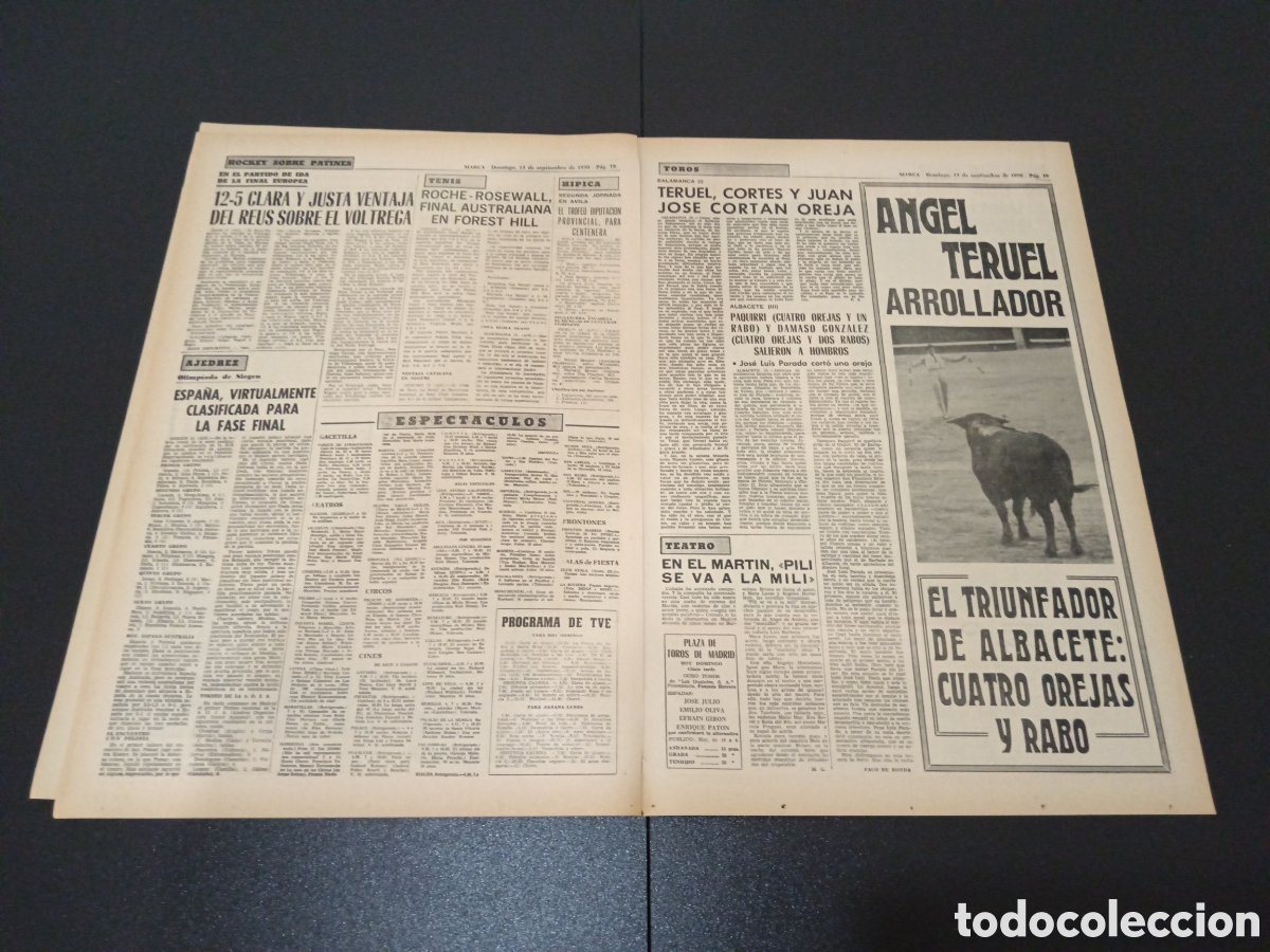 Coleccionismo deportivo: MARCA 13/09/1970 - Foto 8
