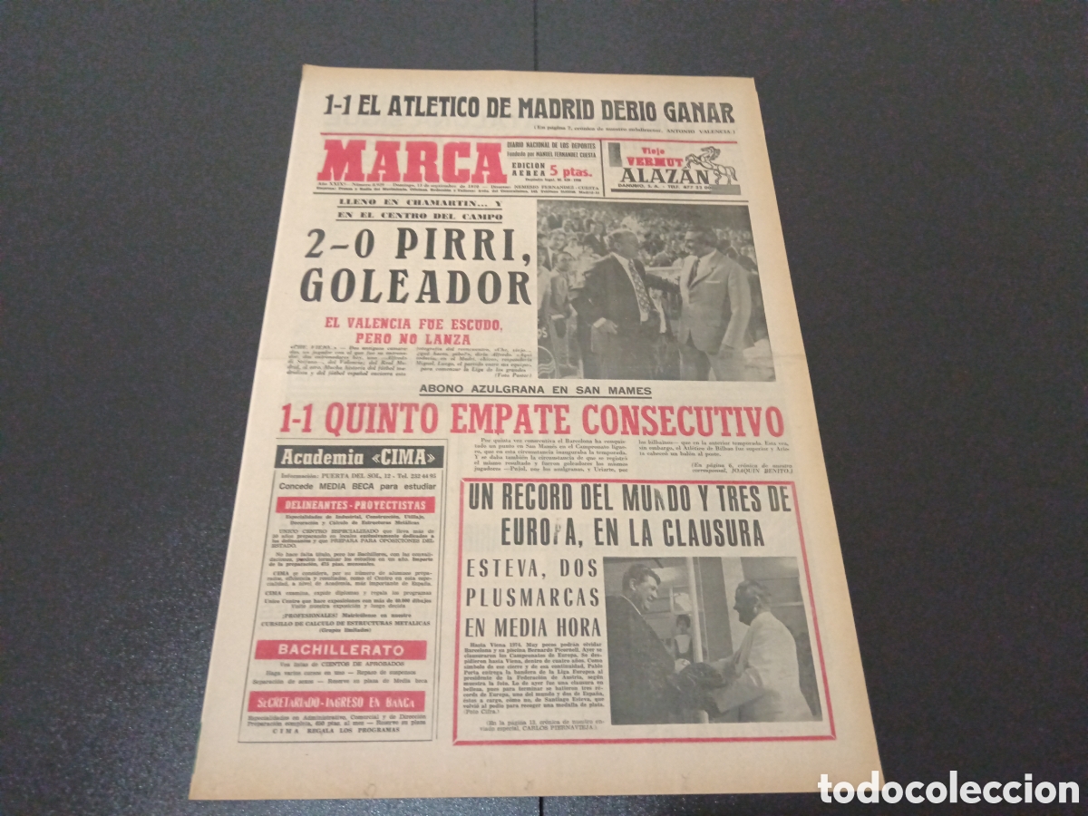 Coleccionismo deportivo: MARCA 13/09/1970 - Foto 1