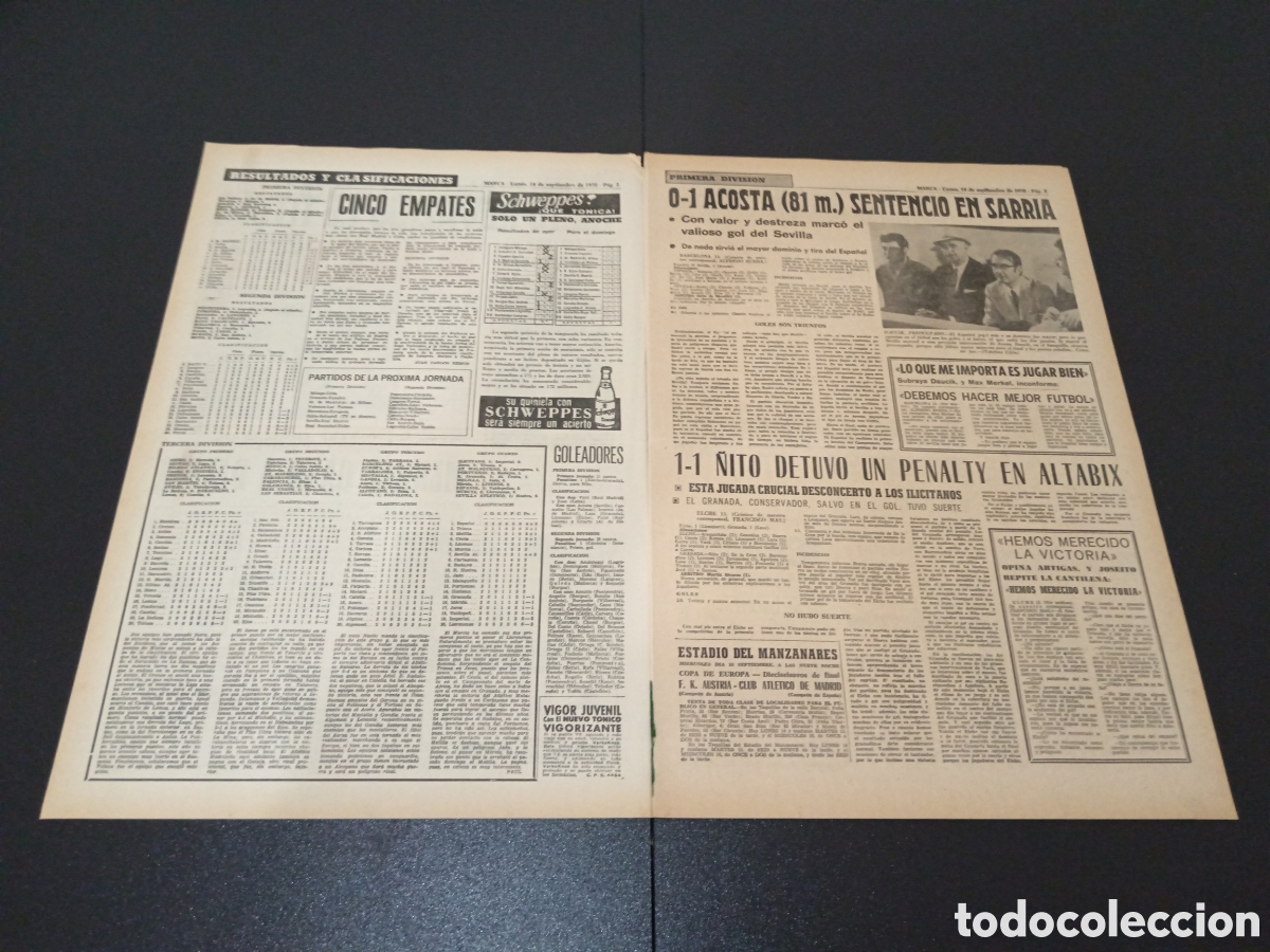 Coleccionismo deportivo: MARCA 14/09/1970 - Foto 2