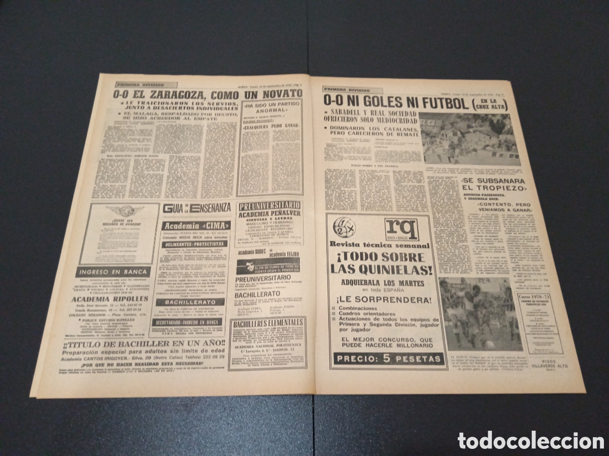 Coleccionismo deportivo: MARCA 14/09/1970 - Foto 3