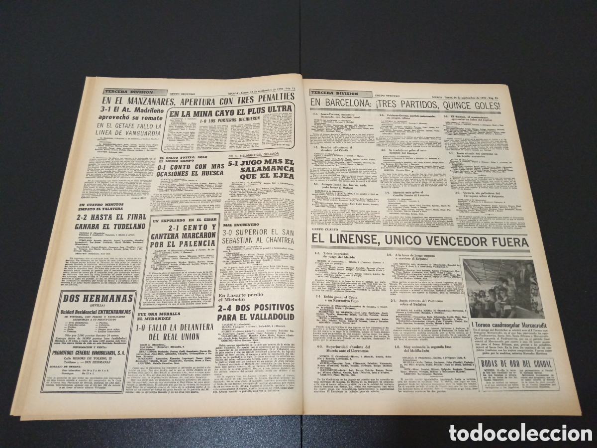 Coleccionismo deportivo: MARCA 14/09/1970 - Foto 7
