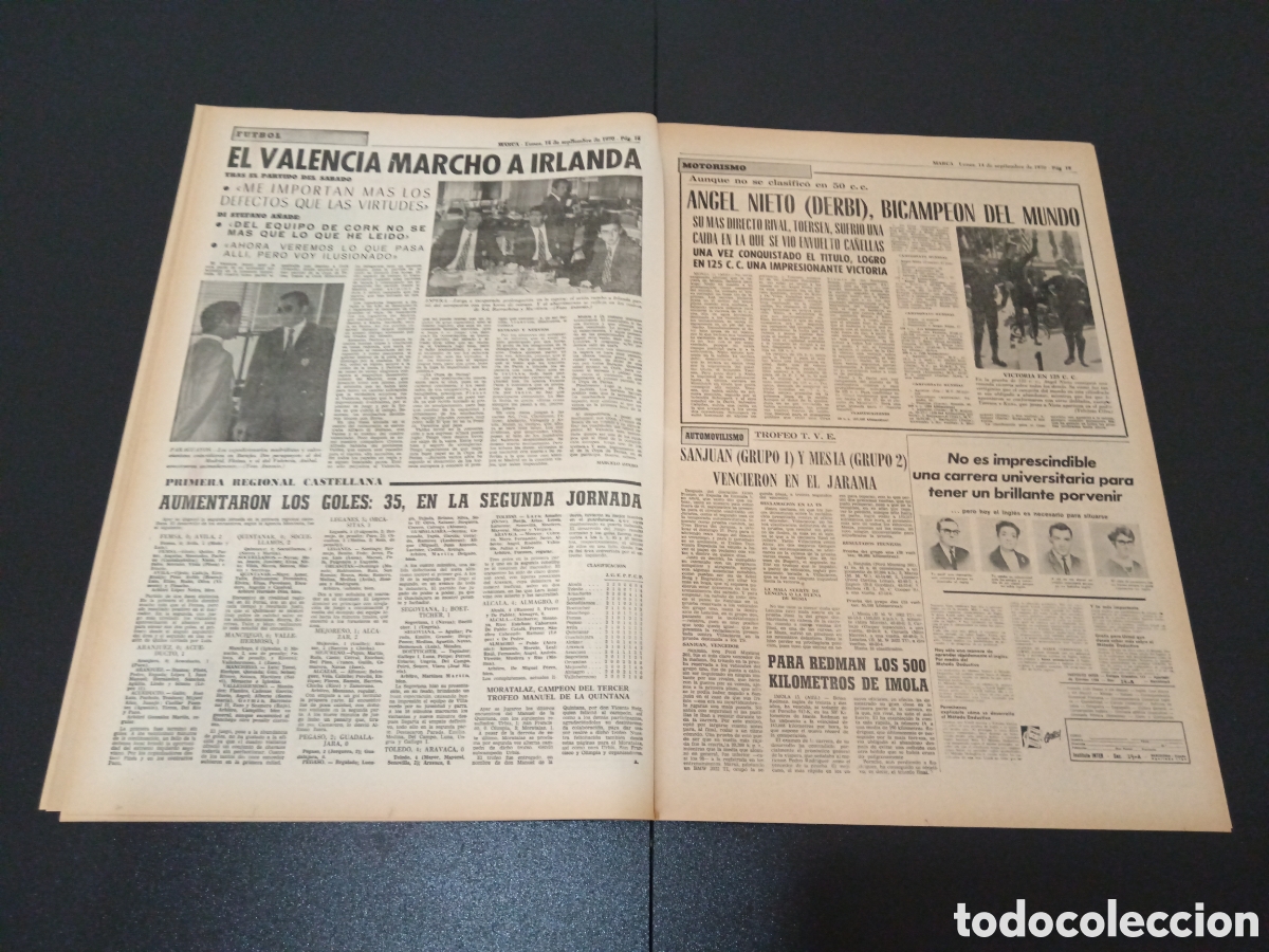Coleccionismo deportivo: MARCA 14/09/1970 - Foto 9