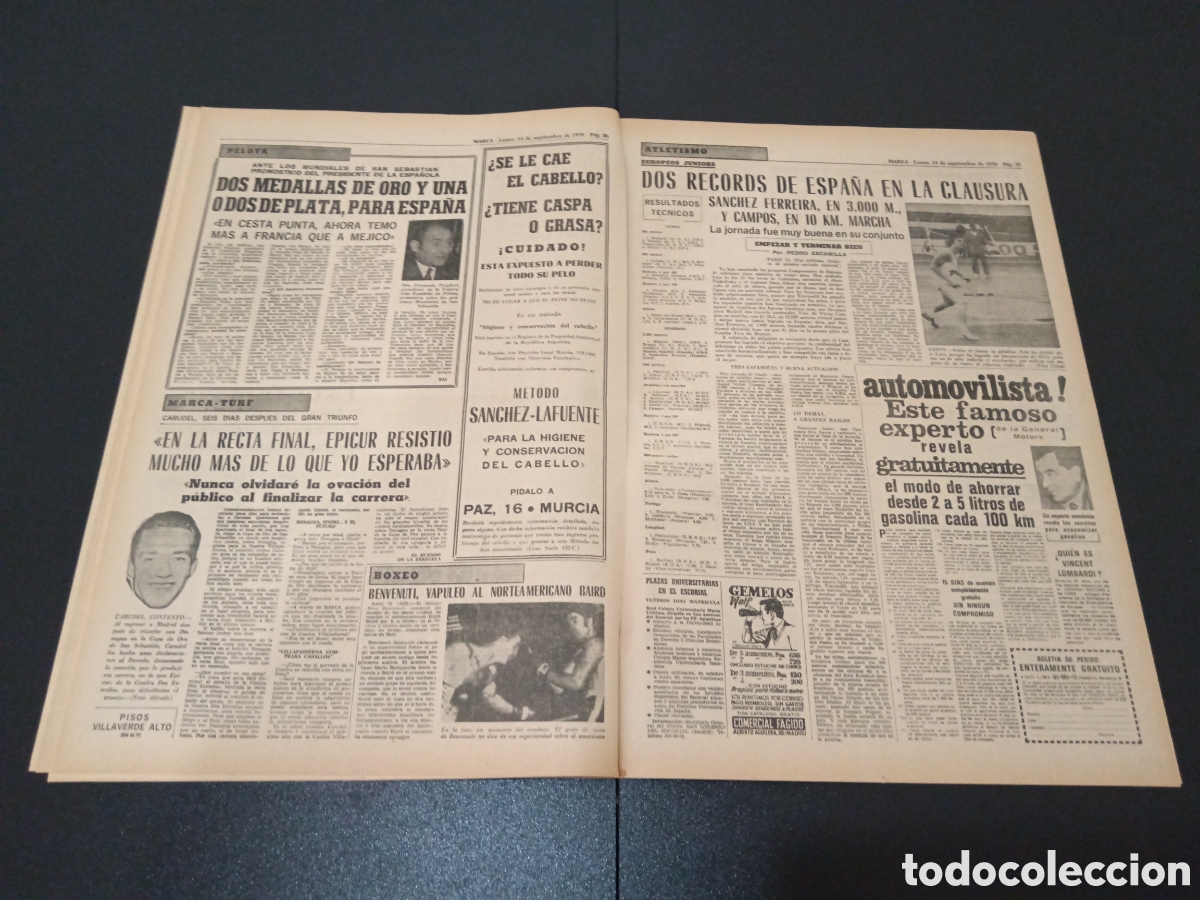 Coleccionismo deportivo: MARCA 14/09/1970 - Foto 10