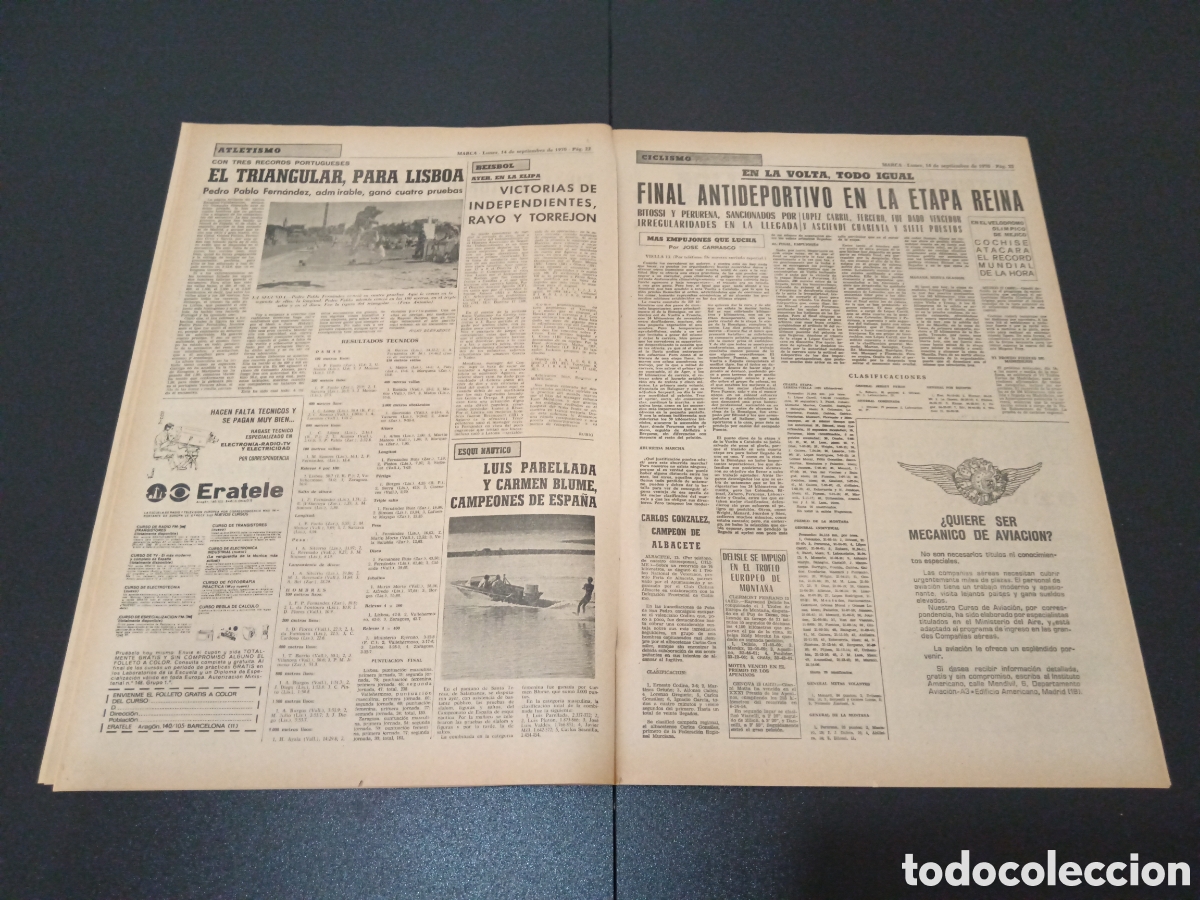 Coleccionismo deportivo: MARCA 14/09/1970 - Foto 11