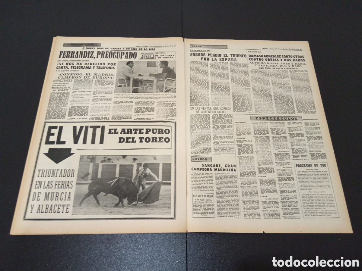 Coleccionismo deportivo: MARCA 14/09/1970 - Foto 13