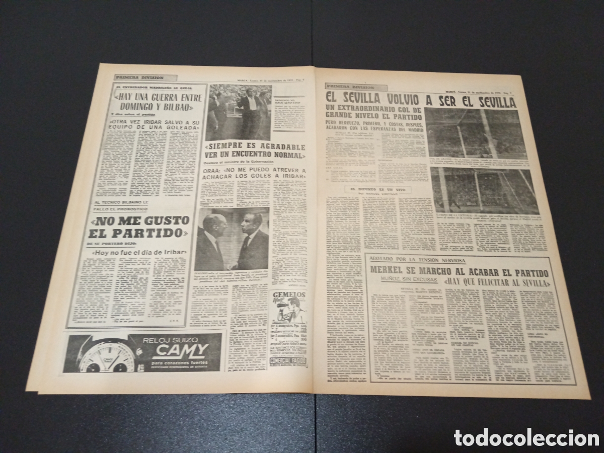 Coleccionismo deportivo: MARCA 21/09/1970 - Foto 3