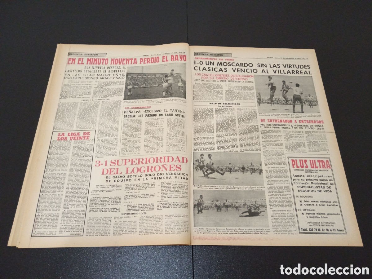 Coleccionismo deportivo: MARCA 21/09/1970 - Foto 7
