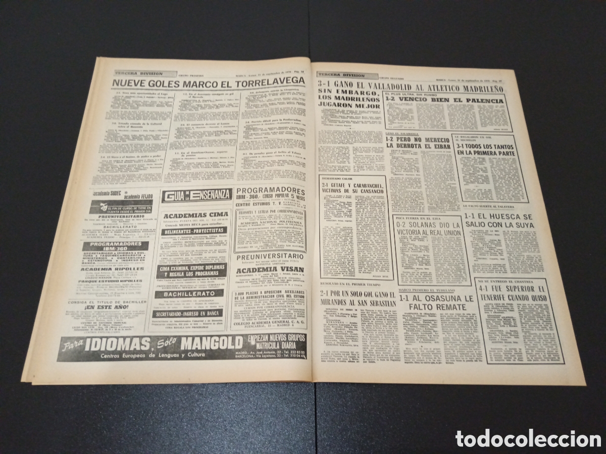 Coleccionismo deportivo: MARCA 21/09/1970 - Foto 8