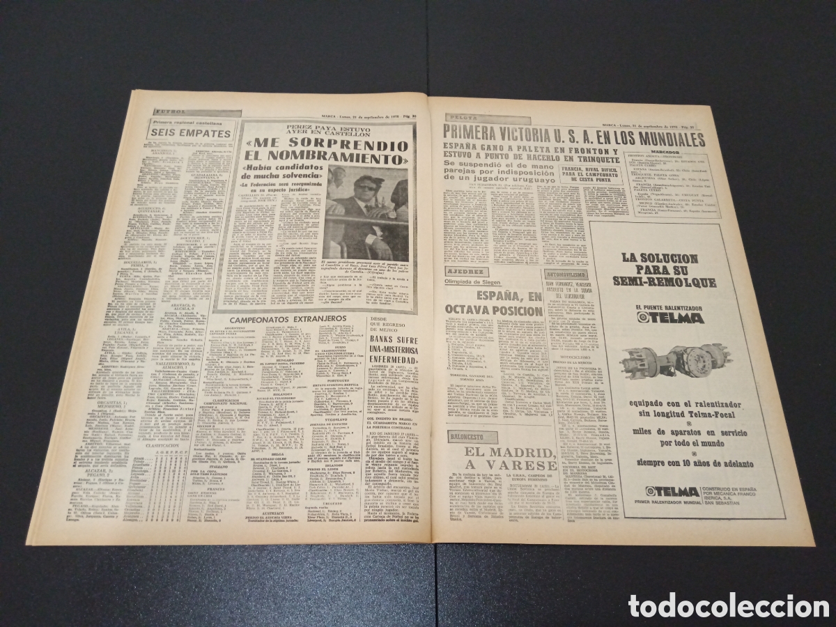 Coleccionismo deportivo: MARCA 21/09/1970 - Foto 10