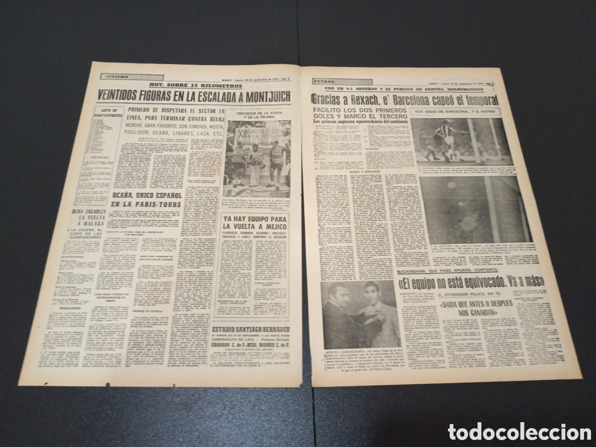 Coleccionismo deportivo: MARCA 24/09/1970 - Foto 2