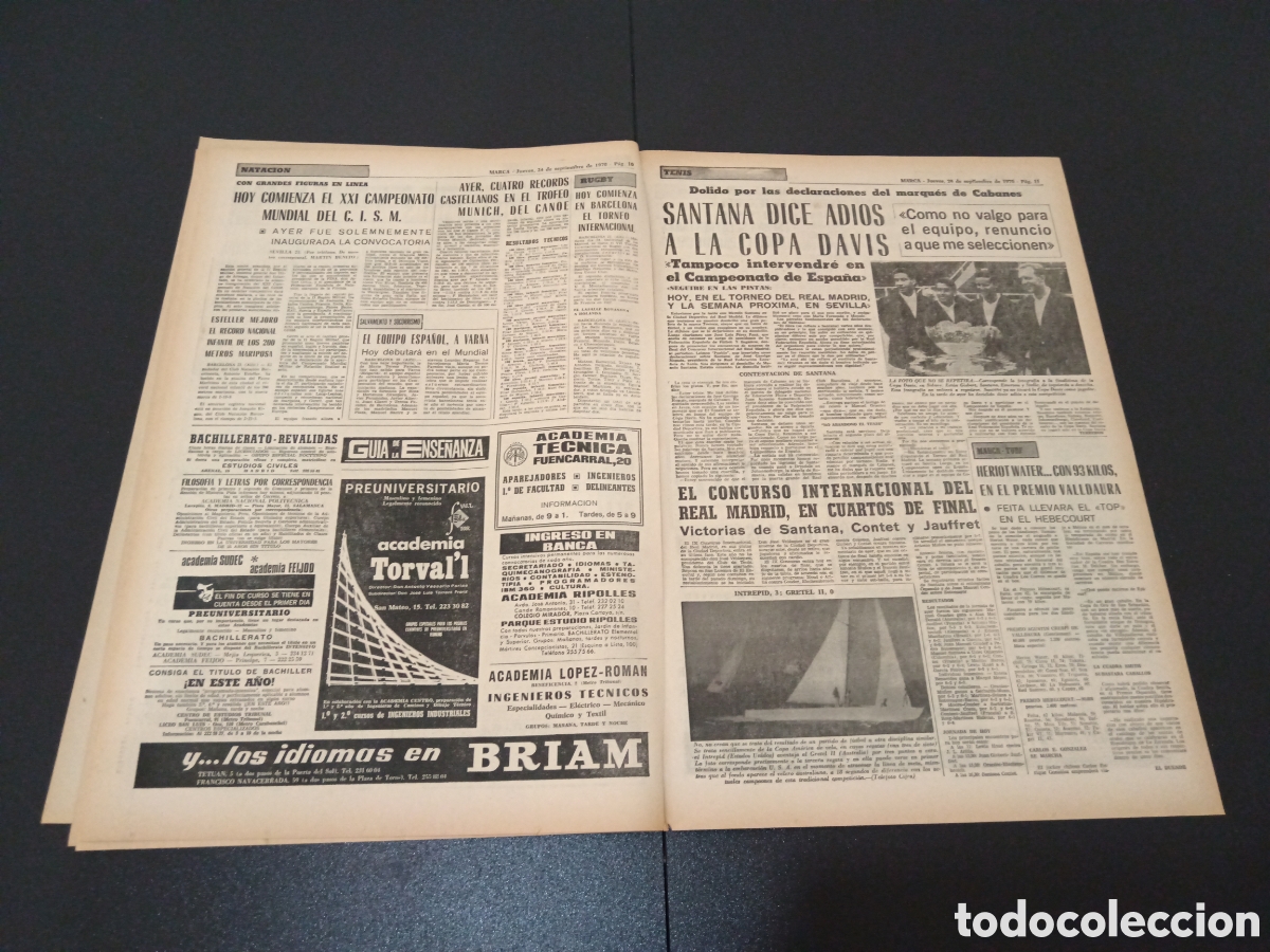 Coleccionismo deportivo: MARCA 24/09/1970 - Foto 5