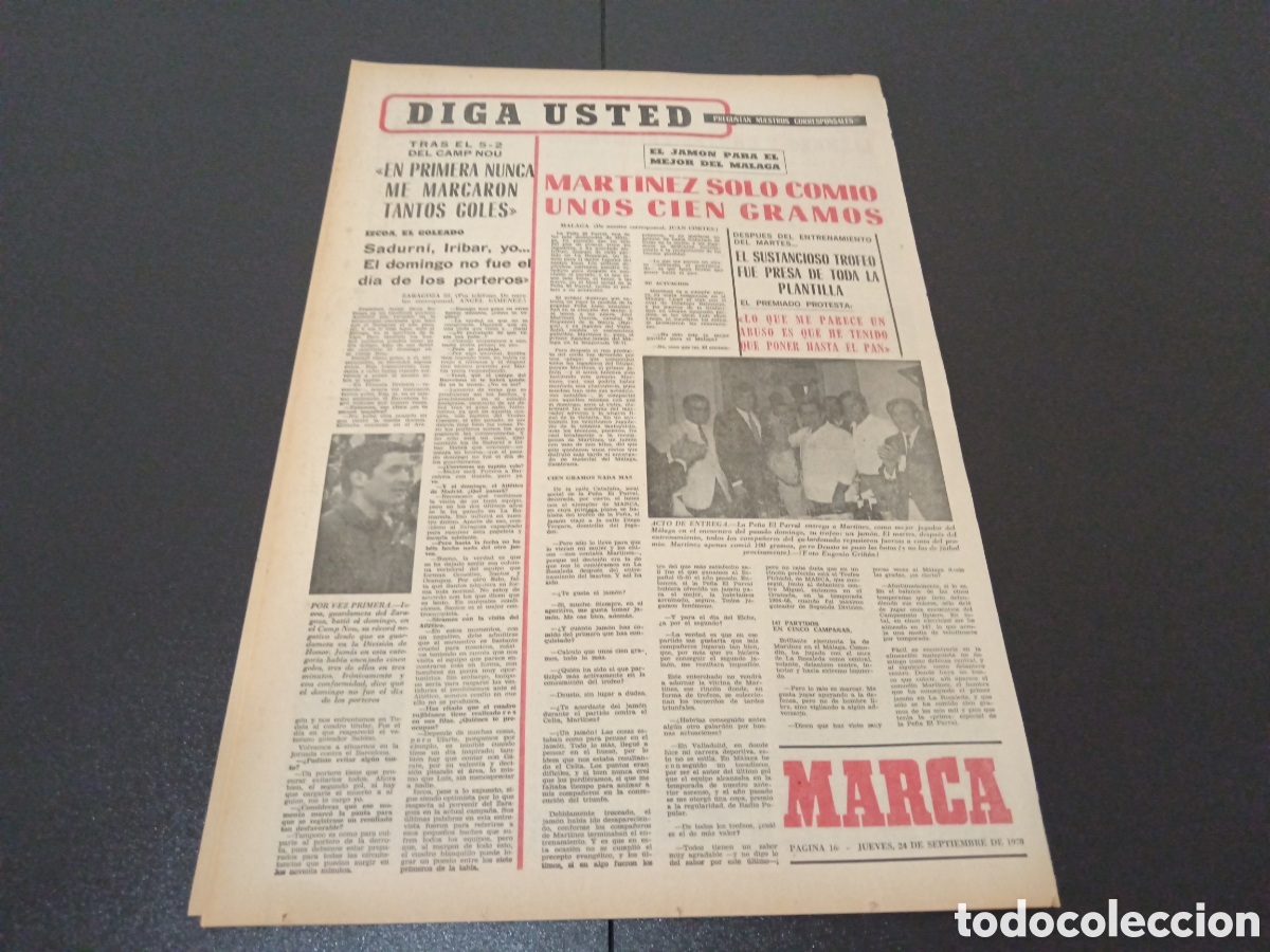 Coleccionismo deportivo: MARCA 24/09/1970 - Foto 8
