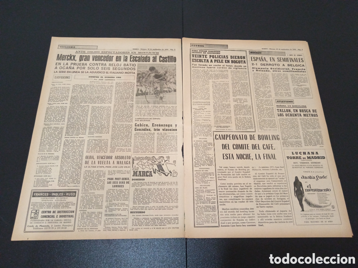 Coleccionismo deportivo: MARCA 25/09/1970 - Foto 2