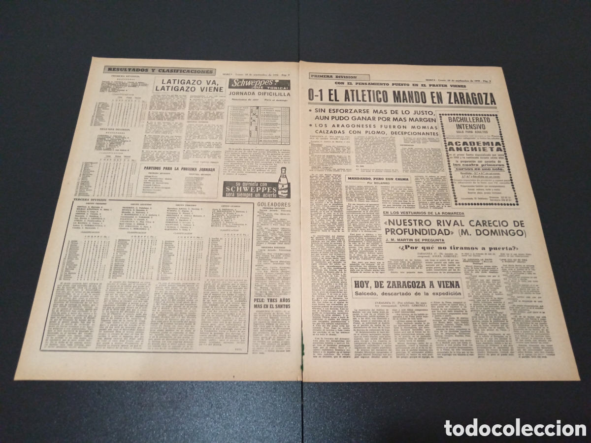 Coleccionismo deportivo: MARCA 28/09/1970 - Foto 2