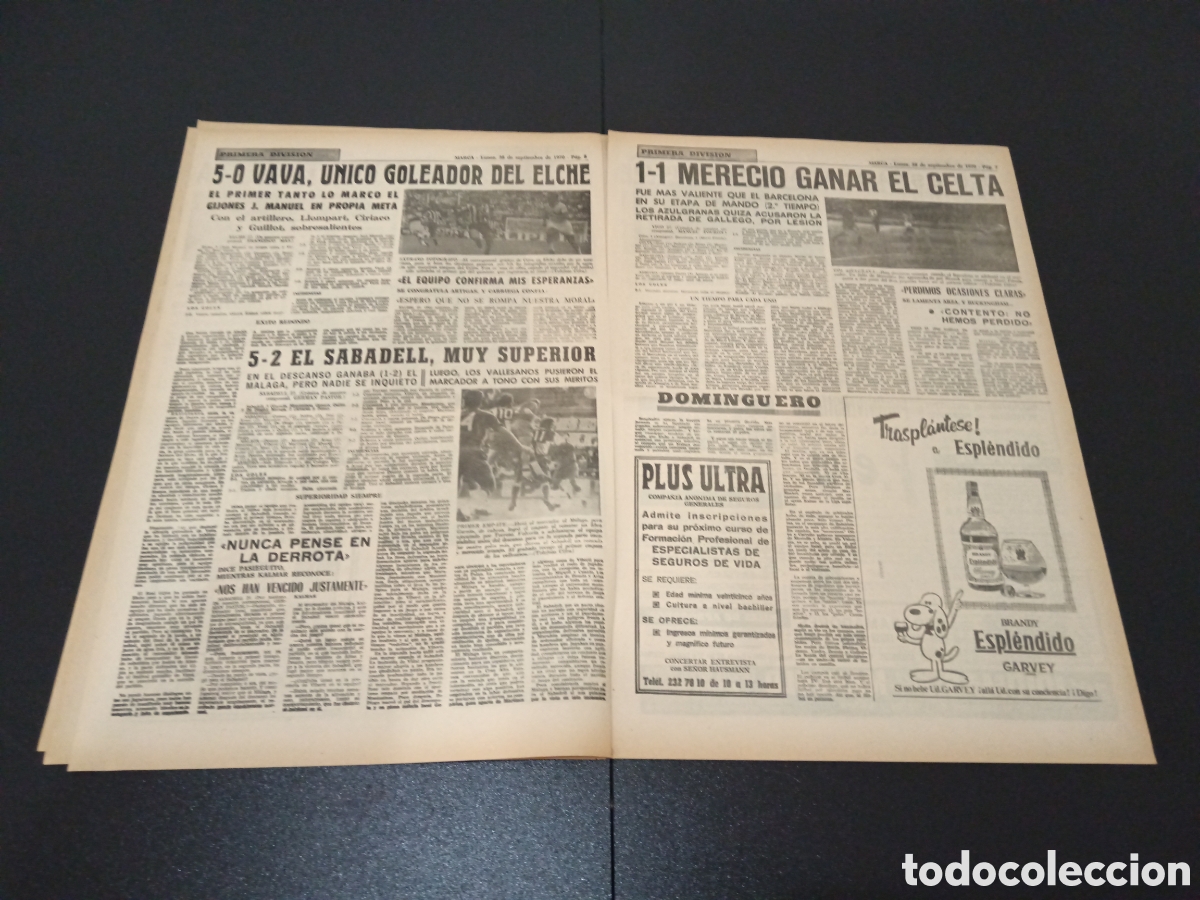 Coleccionismo deportivo: MARCA 28/09/1970 - Foto 4