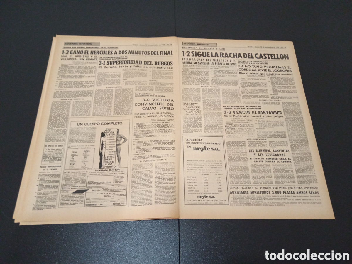 Coleccionismo deportivo: MARCA 28/09/1970 - Foto 6