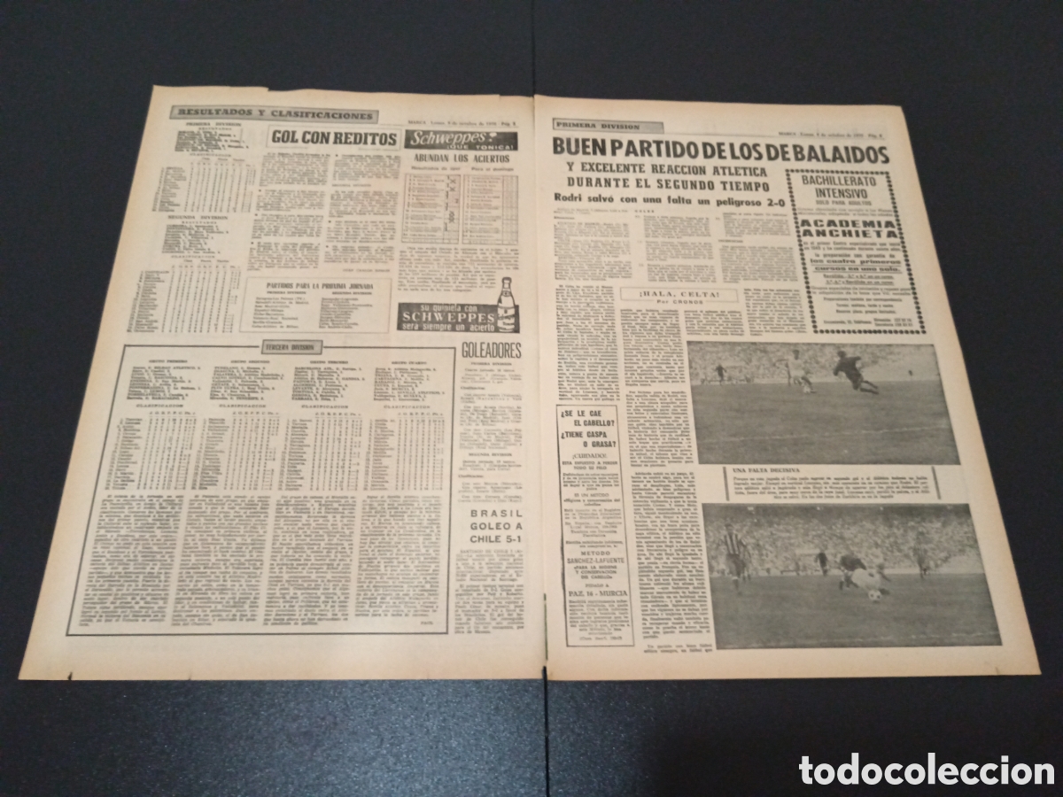 Coleccionismo deportivo: MARCA 05/10/1970 - Foto 2