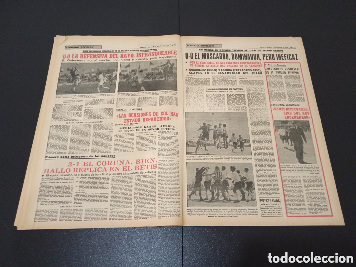Coleccionismo deportivo: MARCA 05/10/1970 - Foto 8