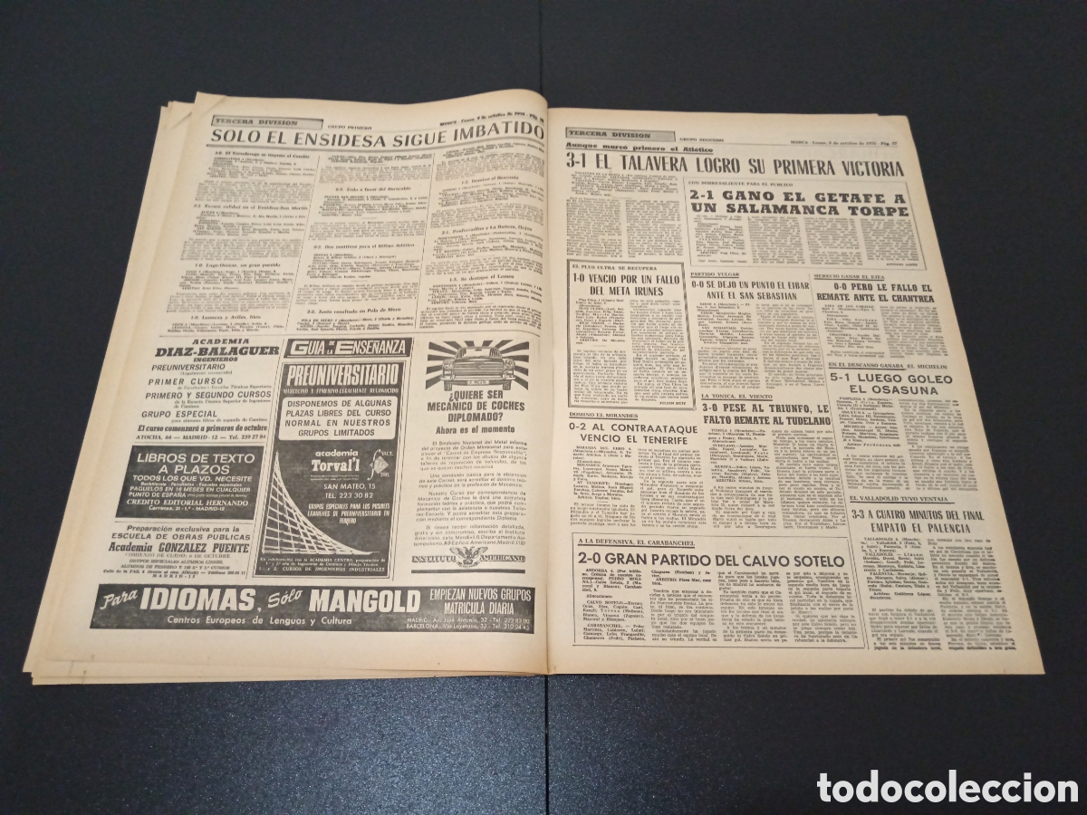 Coleccionismo deportivo: MARCA 05/10/1970 - Foto 9