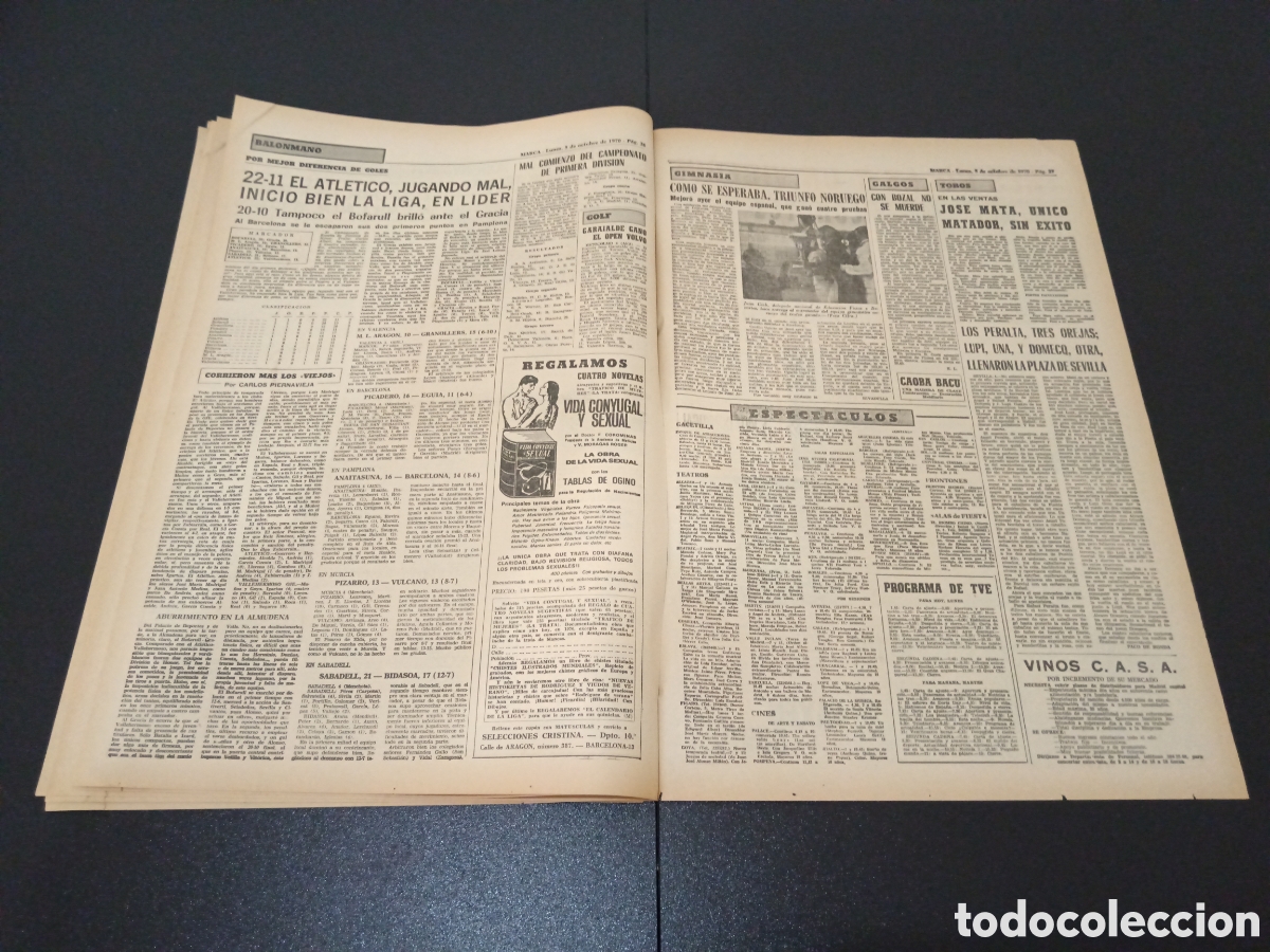 Coleccionismo deportivo: MARCA 05/10/1970 - Foto 11