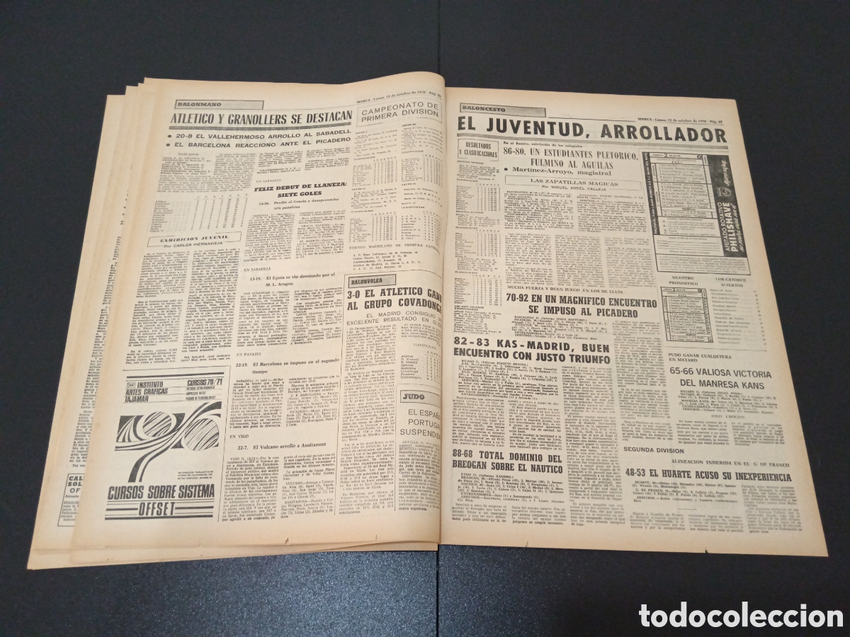Coleccionismo deportivo: MARCA 12/10/1970 - Foto 11