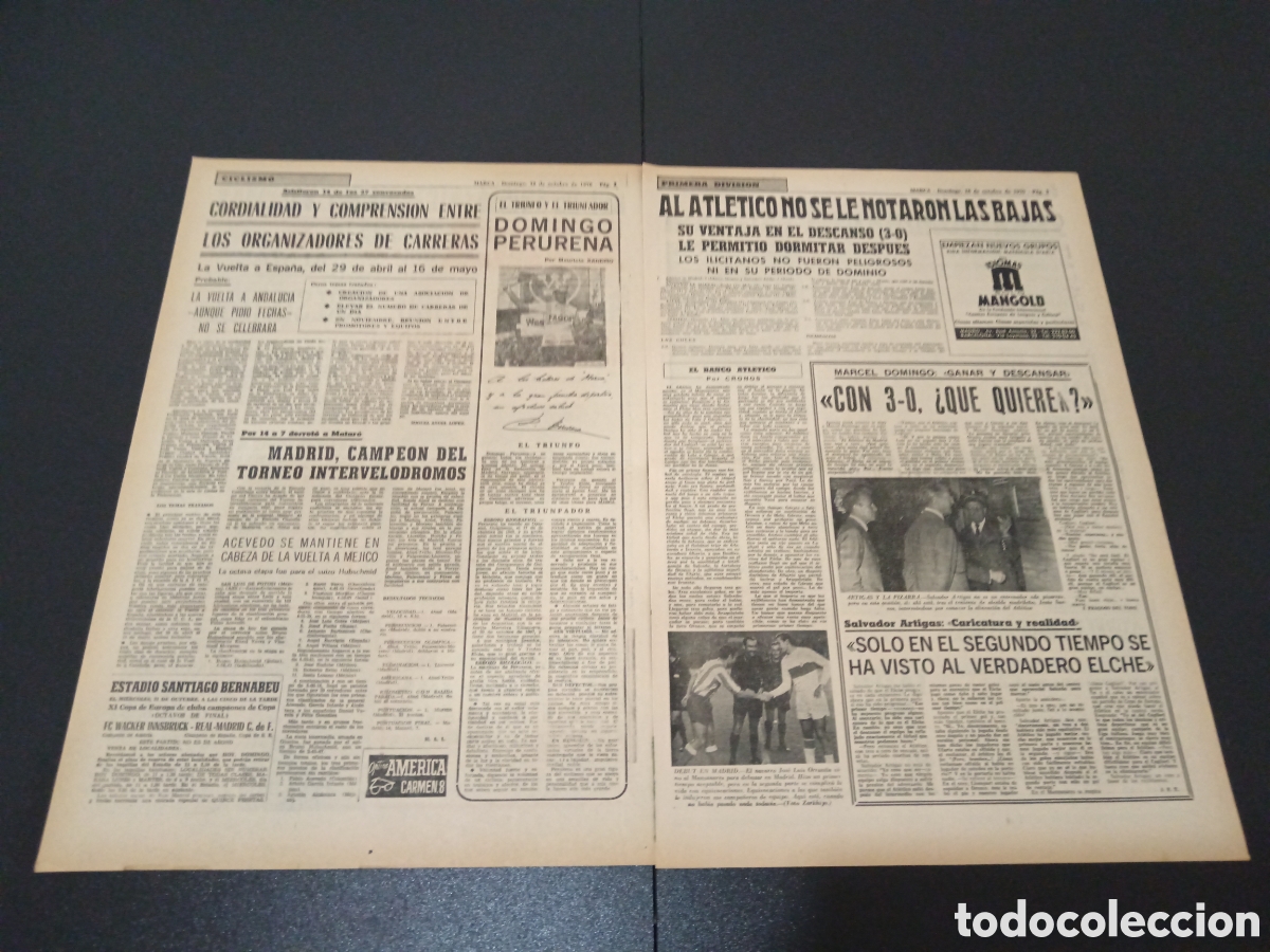 Coleccionismo deportivo: MARCA 18/10/1970 - Foto 2