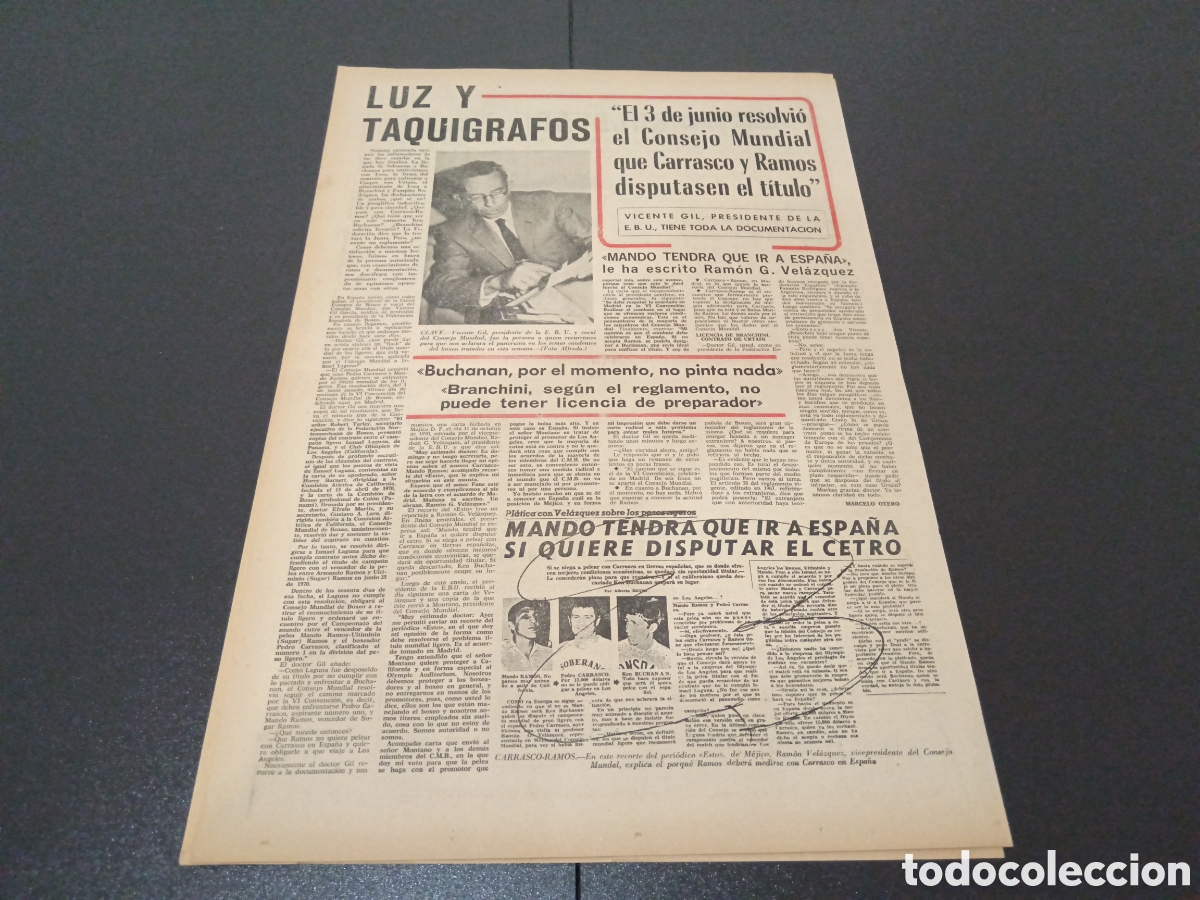 Coleccionismo deportivo: MARCA 18/10/1970 - Foto 6