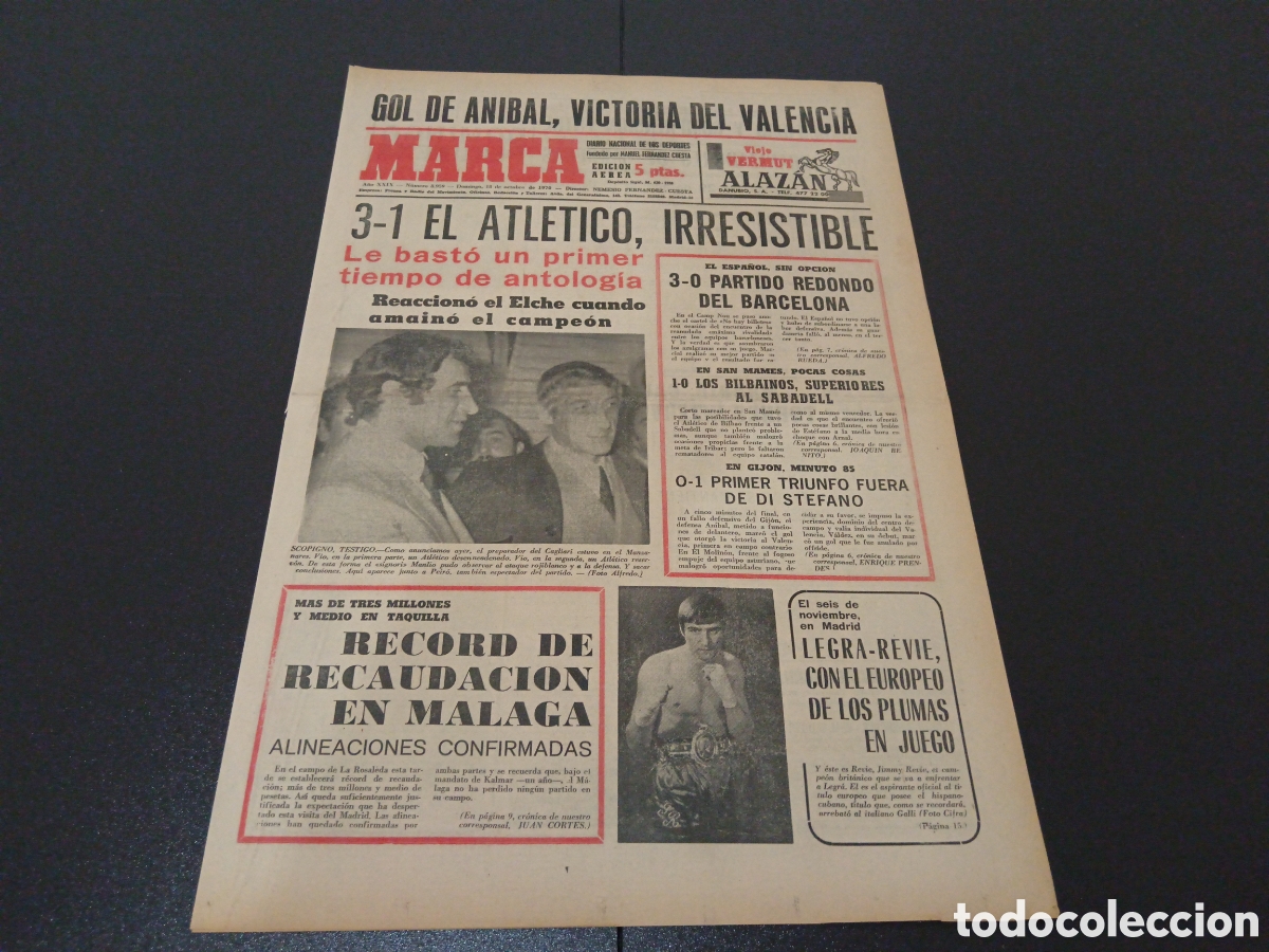 Coleccionismo deportivo: MARCA 18/10/1970 - Foto 1