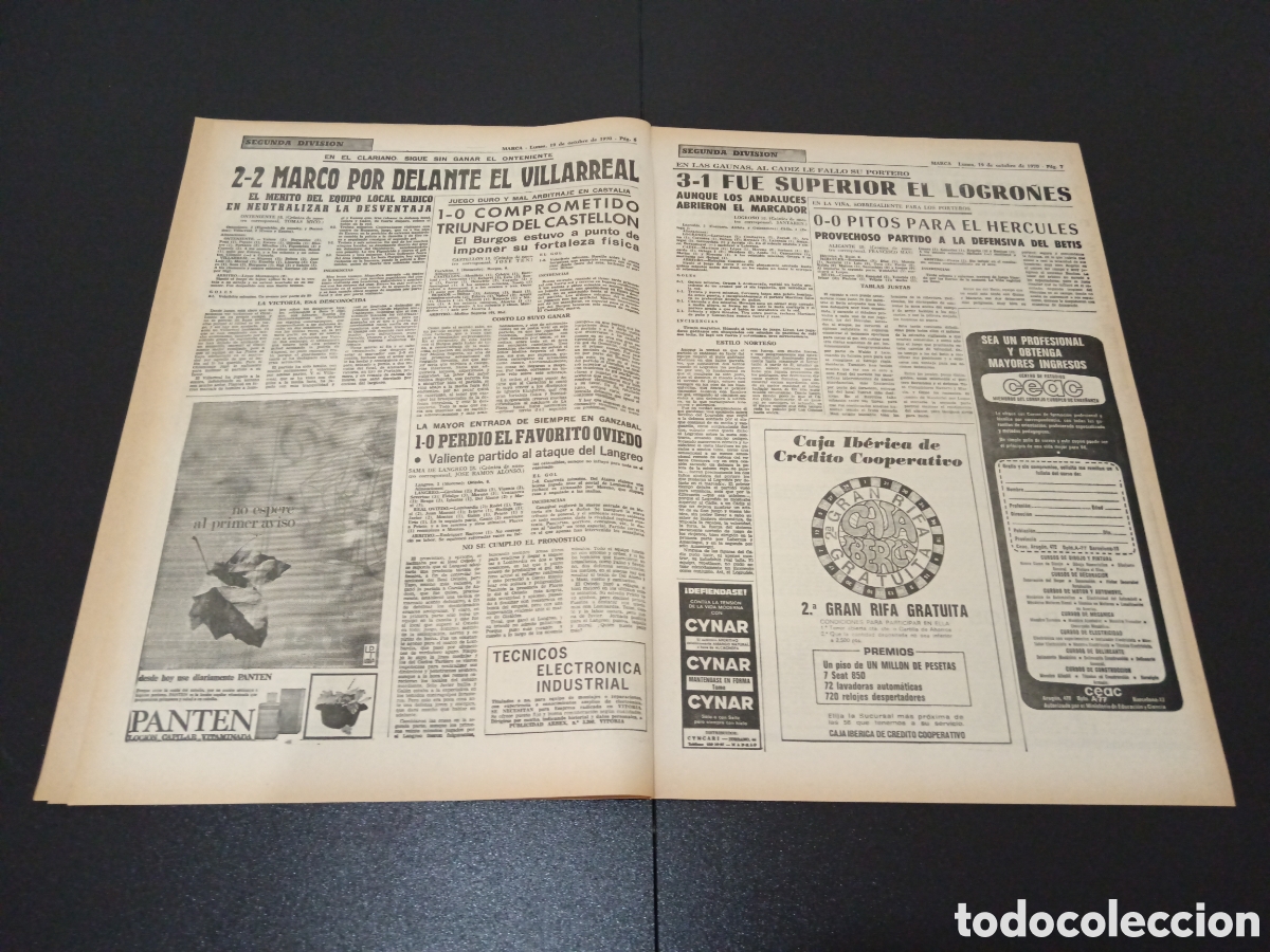 Coleccionismo deportivo: MARCA 19/10/1970 - Foto 4